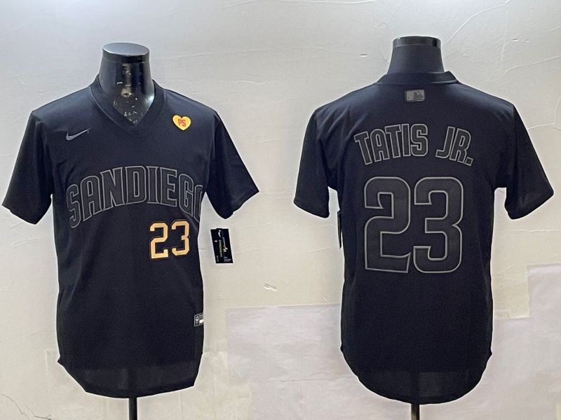 Men San Diego Padres #23 Tatis jr Black Throwback Game 2025 Nike MLB Jersey style 10->san diego padres->MLB Jersey